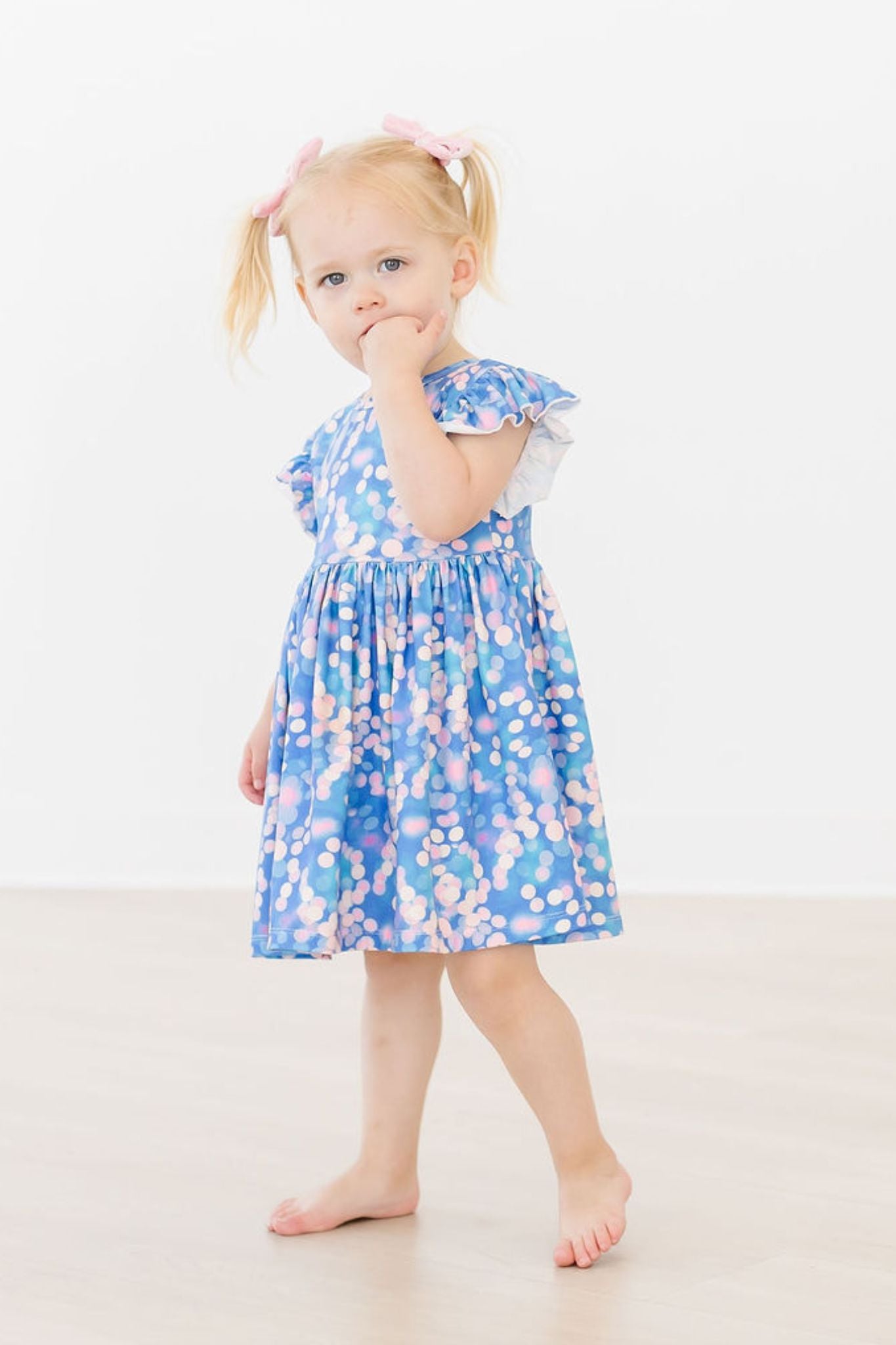 Shimmer & Shine Flutter Sleeve Twirl Dress-Mila & Rose ®