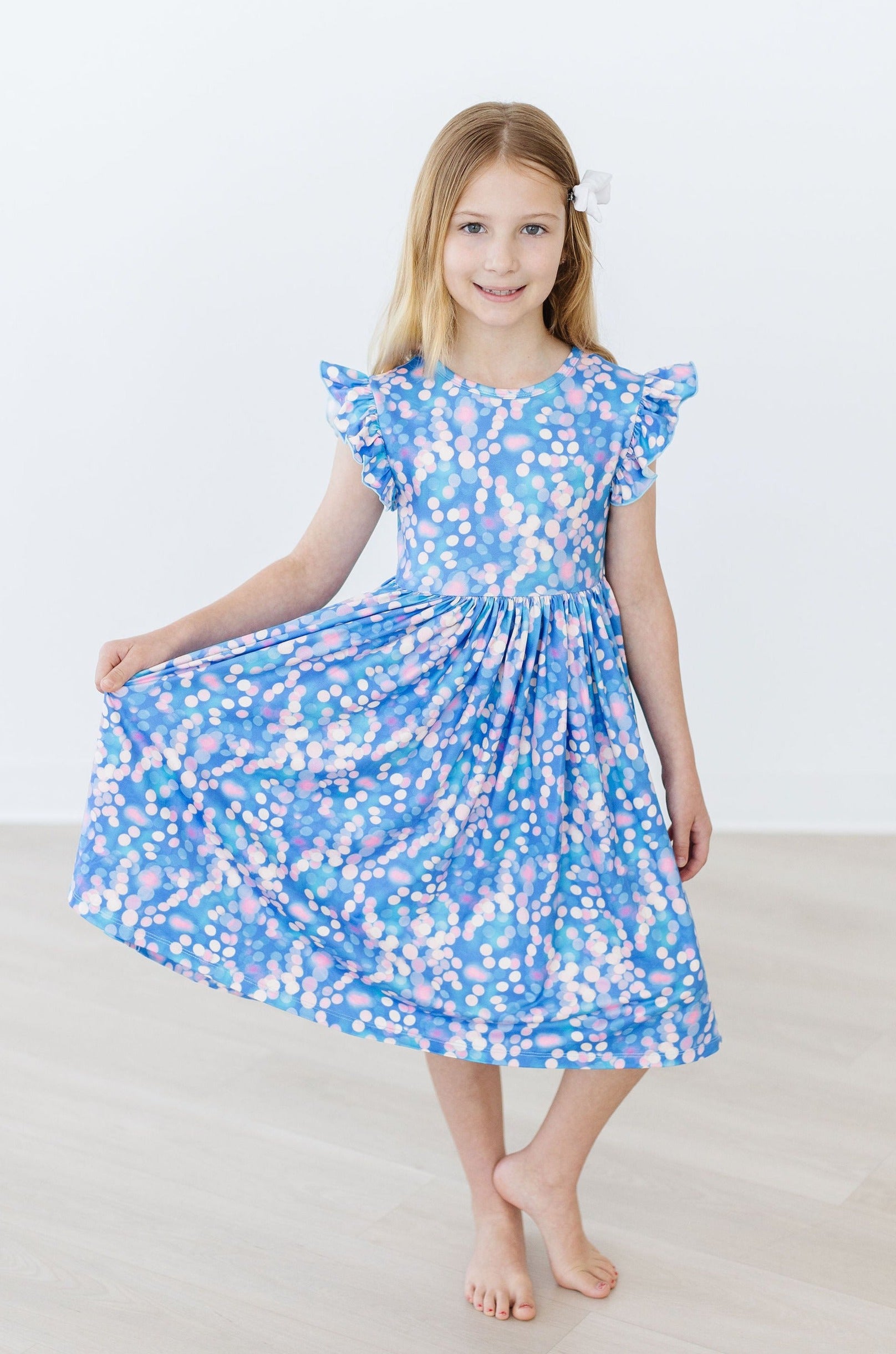 Shimmer & Shine Flutter Sleeve Twirl Dress-Mila & Rose ®