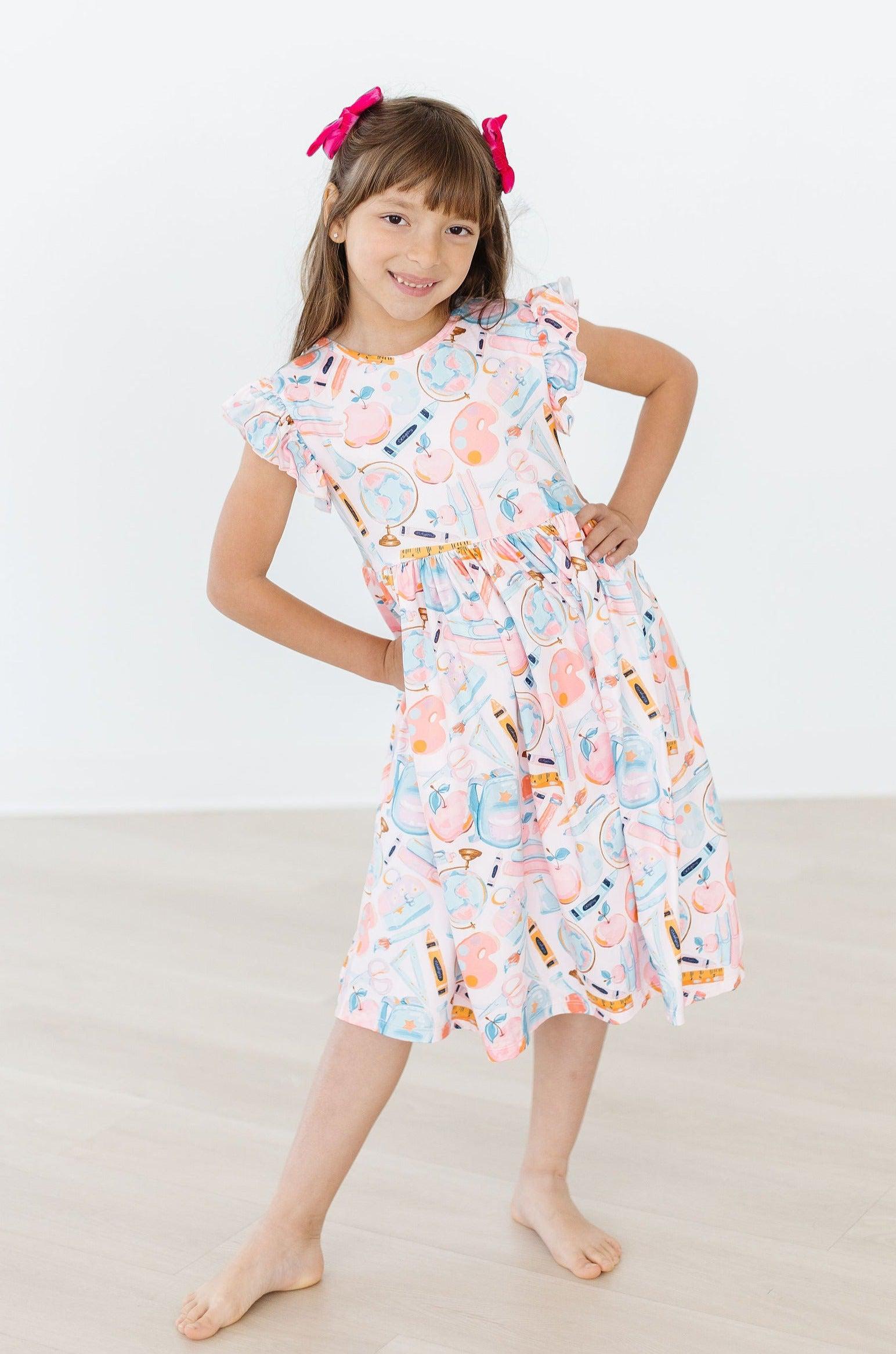 Class Act Flutter Sleeve Twirl Dress-Mila & Rose ®