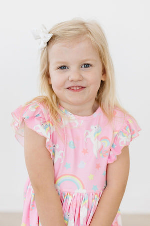 My Little Unicorn Flutter Sleeve Twirl Dress-Mila & Rose ®