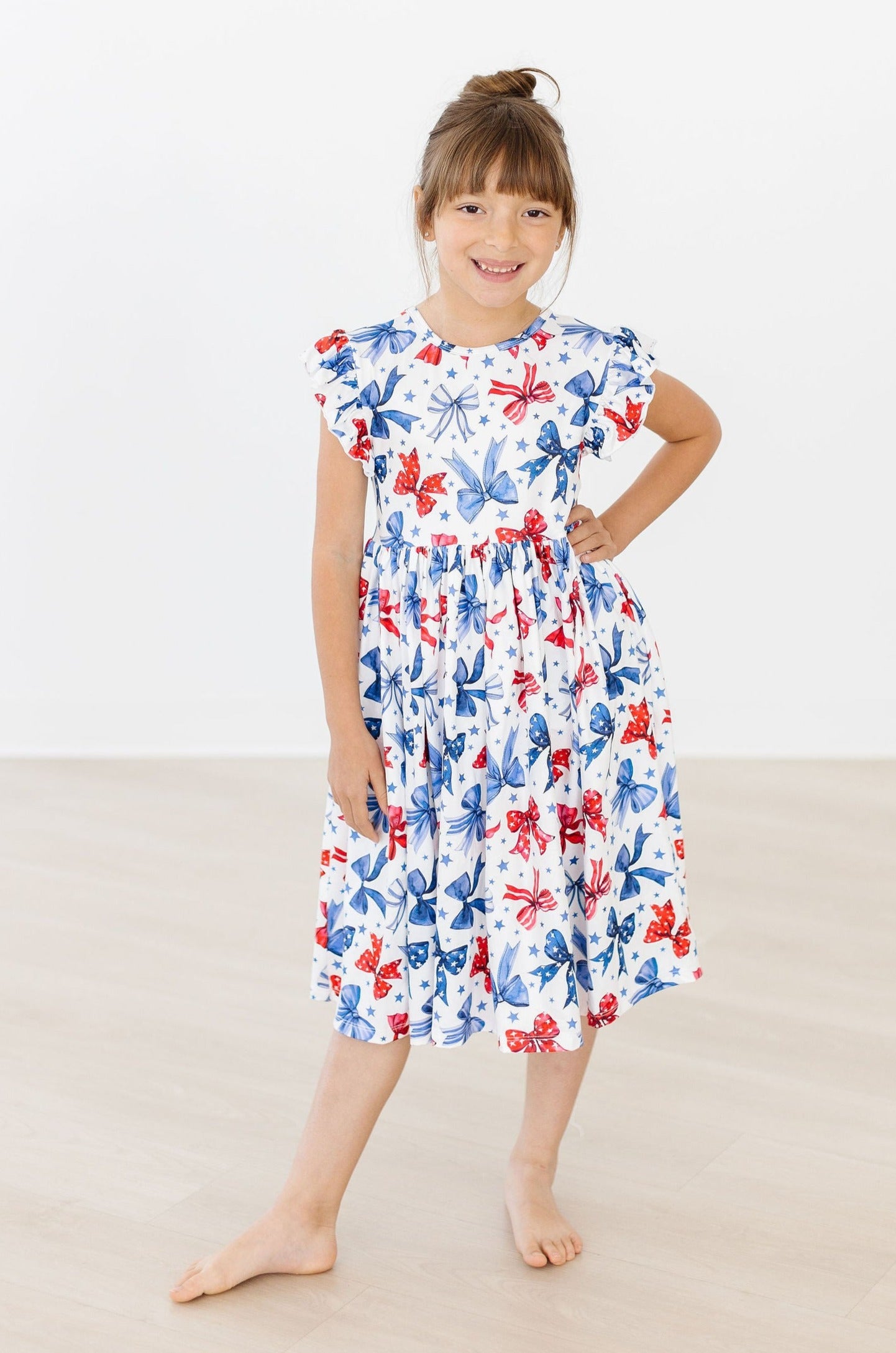 Born to Sparkle Flutter Sleeve Twirl Dress-Mila & Rose ®