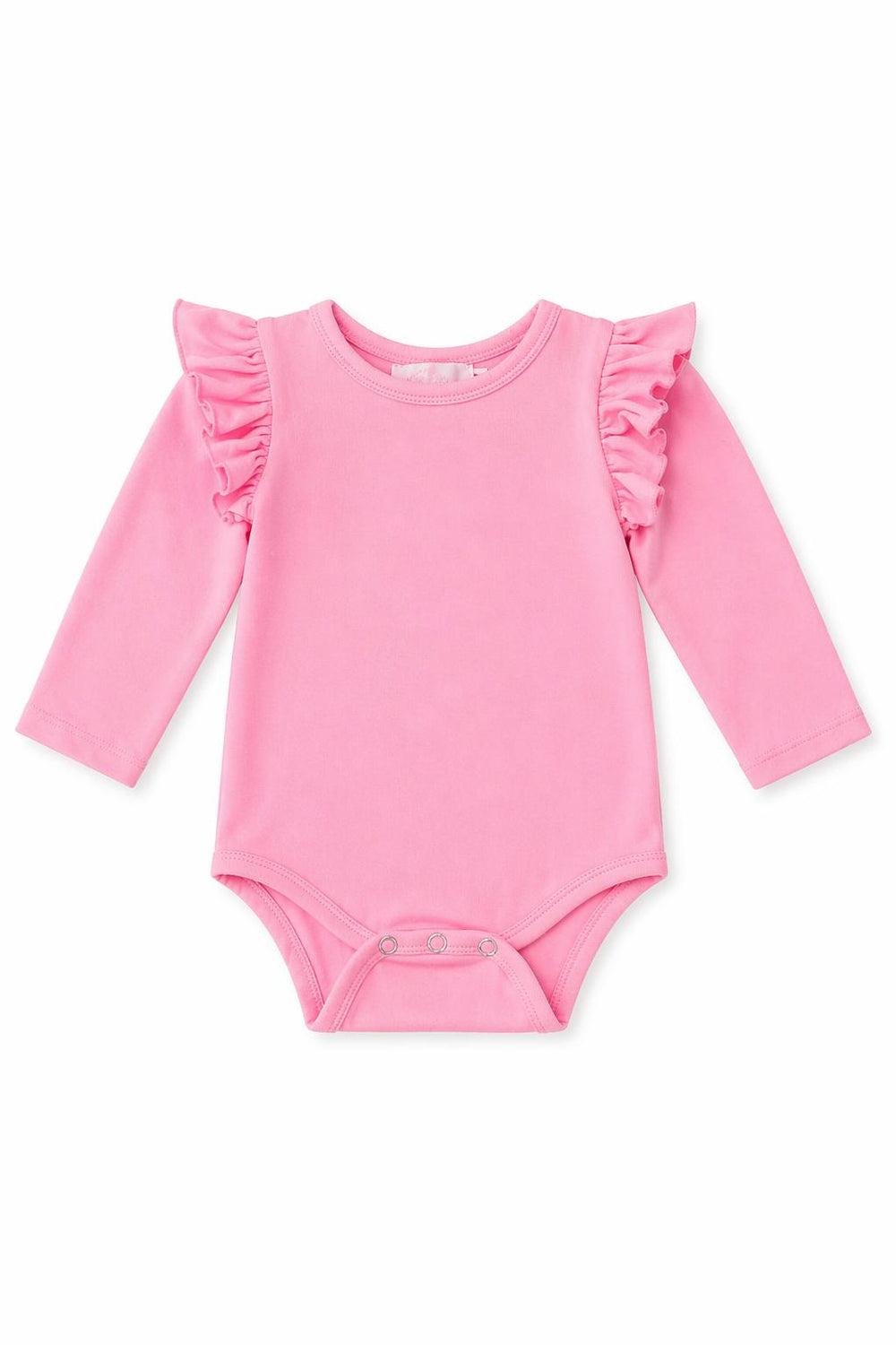 Bubblegum Pink L/S Flutter Bodysuit-Mila & Rose ®