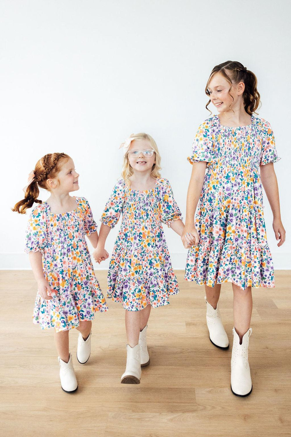 Garden Groove Smocked Ruffle Dress-Mila & Rose ®