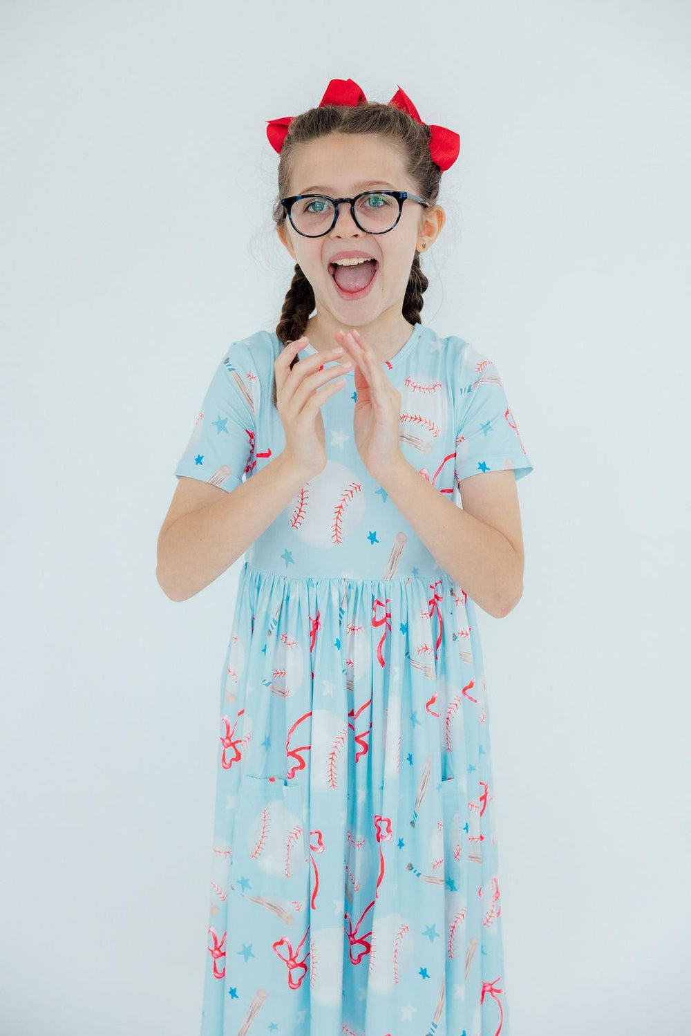 SALE Grand Slam Glam S/S Pocket Twirl Dress-Mila & Rose ®