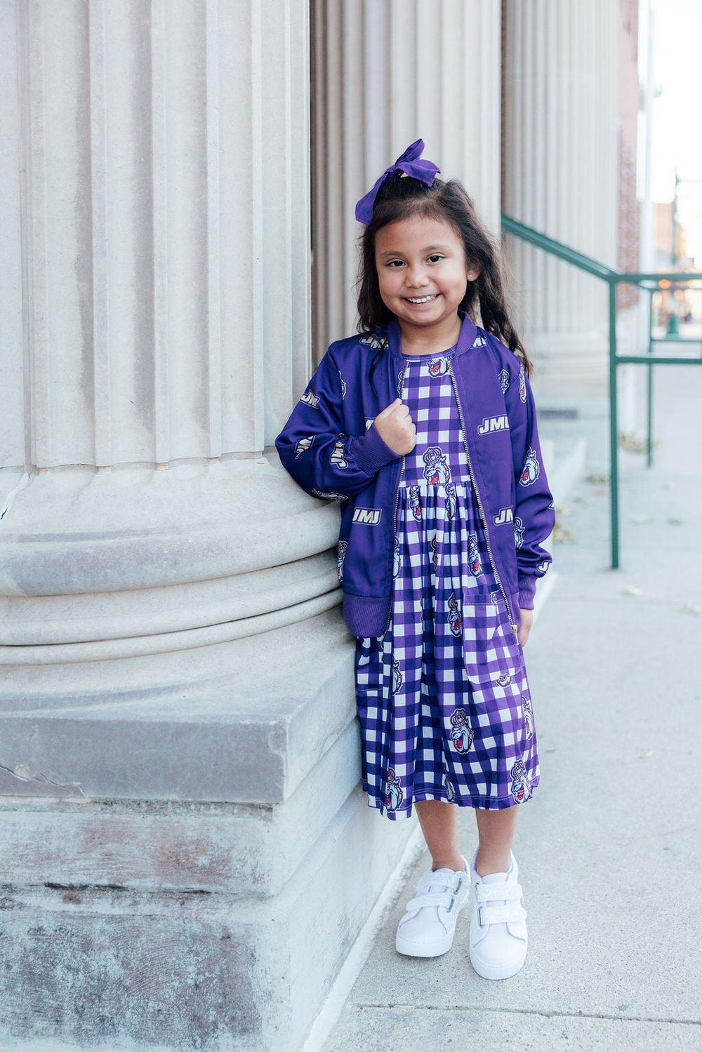 JMU Purple Duke Dog Satin Jacket-Mila & Rose ®