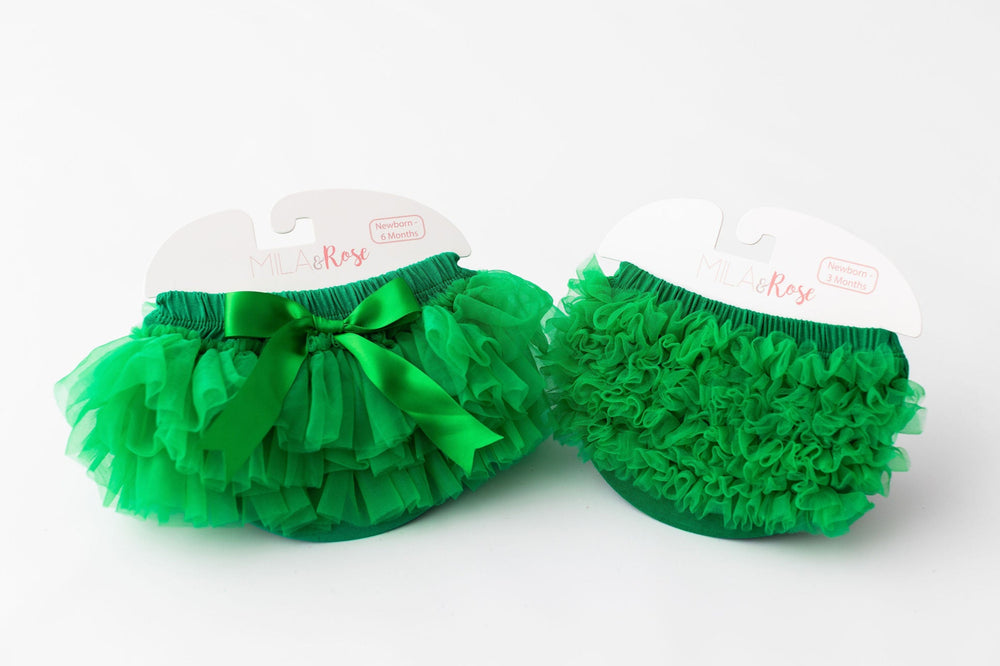 Kelly Green Ruffle Tutu Bloomer-Mila & Rose ®