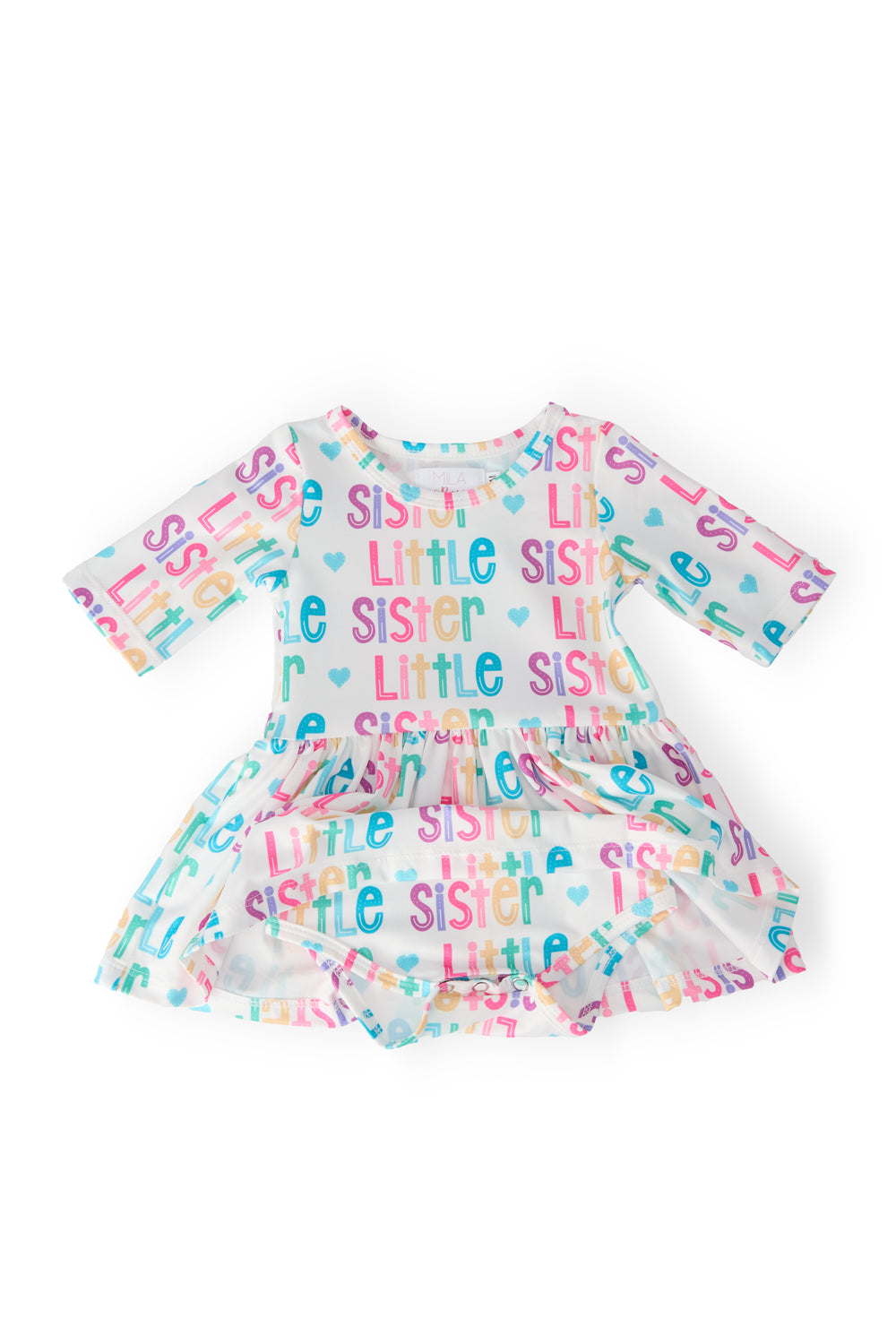 Little Sister 3/4 Sleeve Twirl Bodysuit-Mila & Rose ®