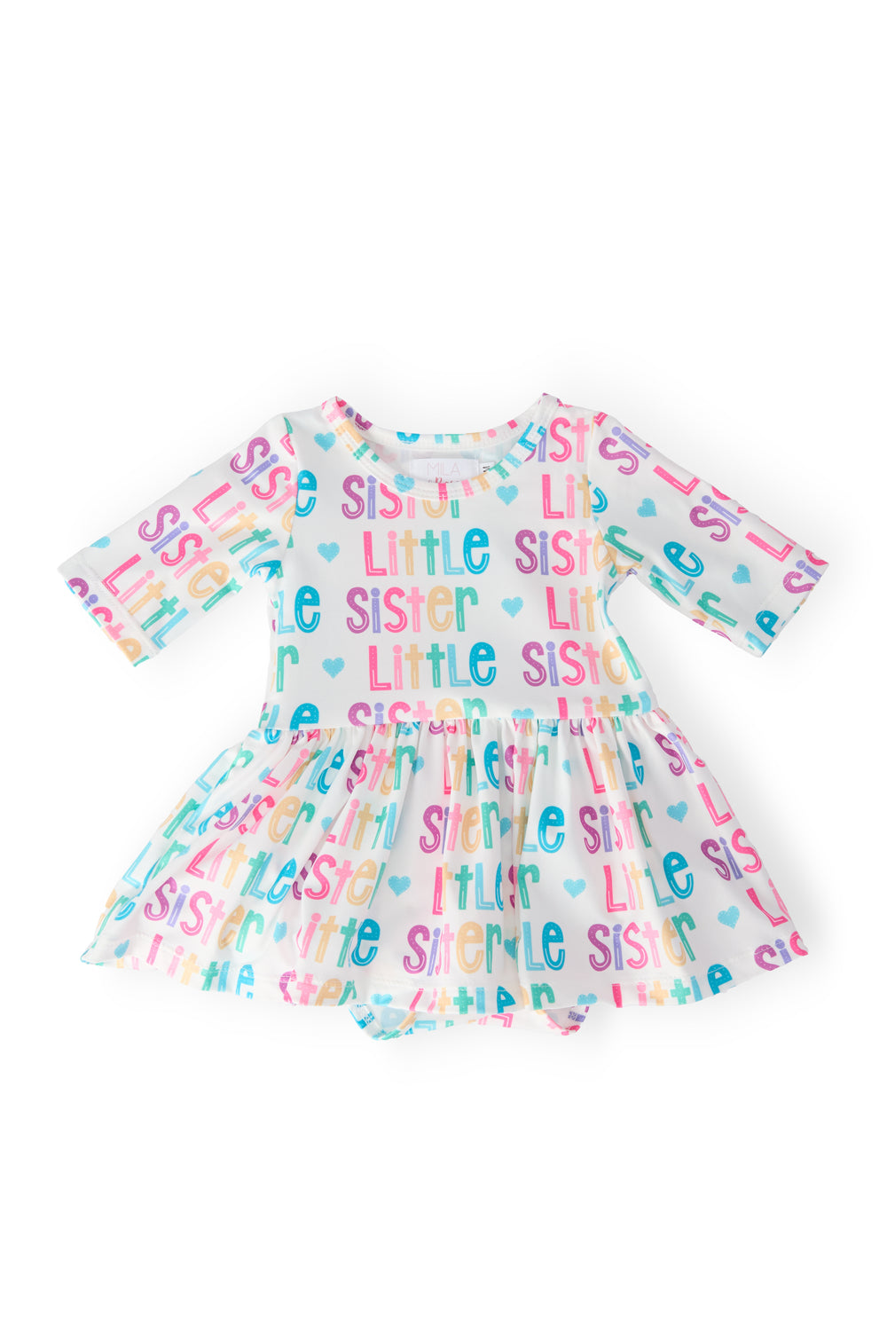 Little Sister 3/4 Sleeve Twirl Bodysuit-Mila & Rose ®