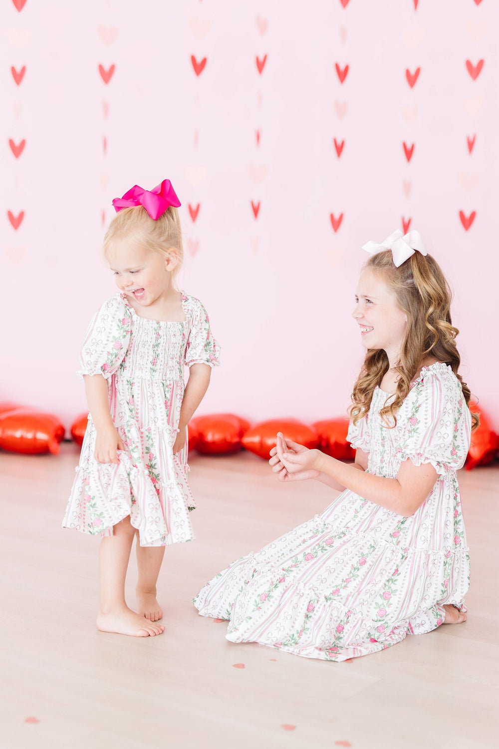 Rosebud Bows Smocked Ruffle Dress-Mila & Rose ®