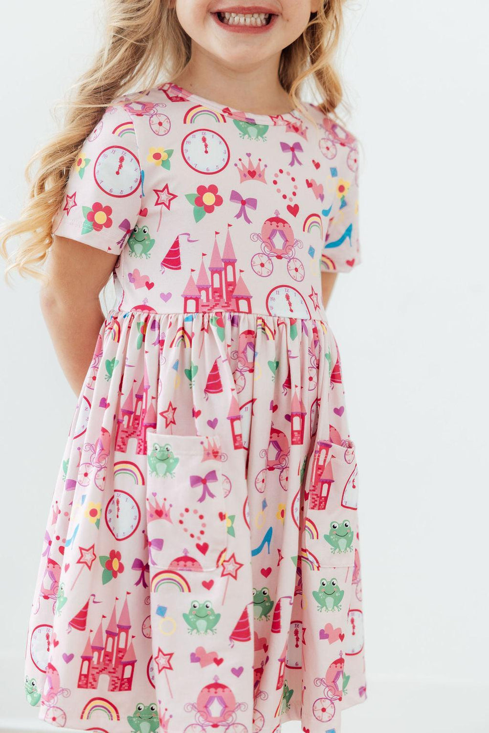 Princess & the Froggie S/S Pocket Twirl Dress-Mila & Rose ®