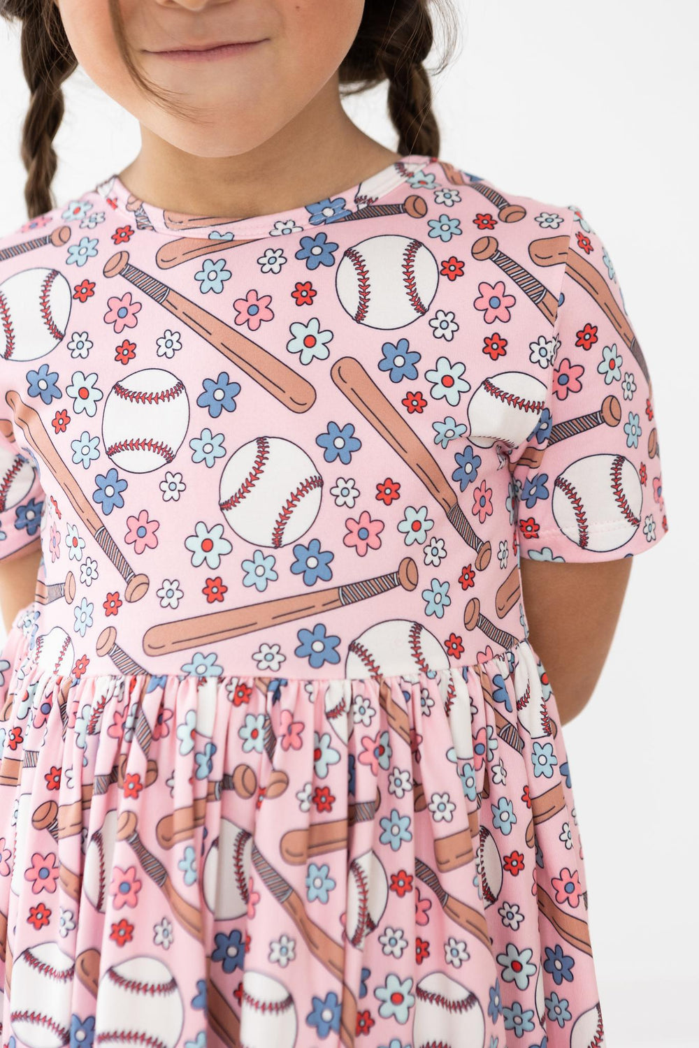 Batter Up S/S Pocket Twirl Dress-Mila & Rose ®
