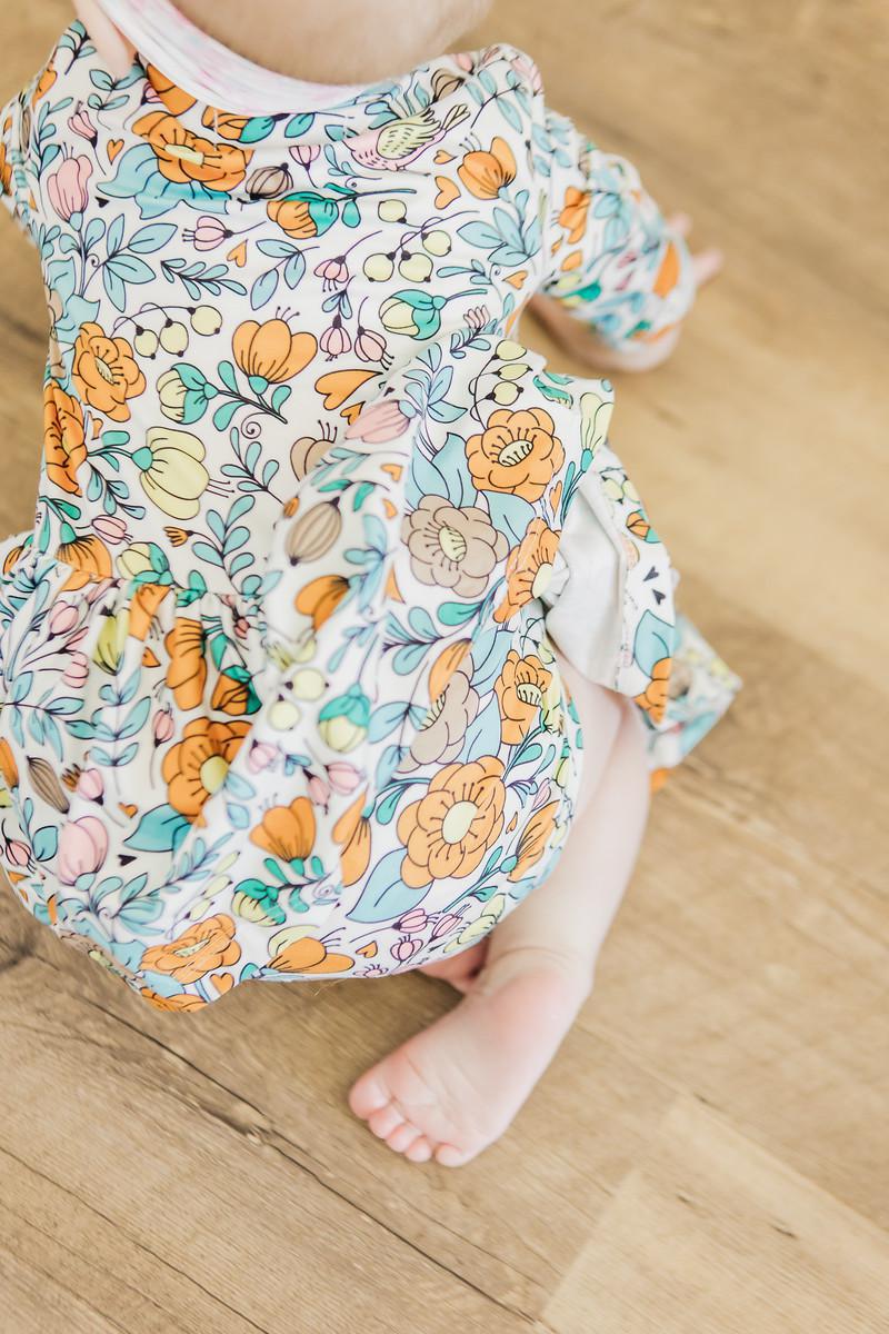 Vintage Vibes 3/4 Sleeve Twirl Bodysuit-Mila & Rose ®