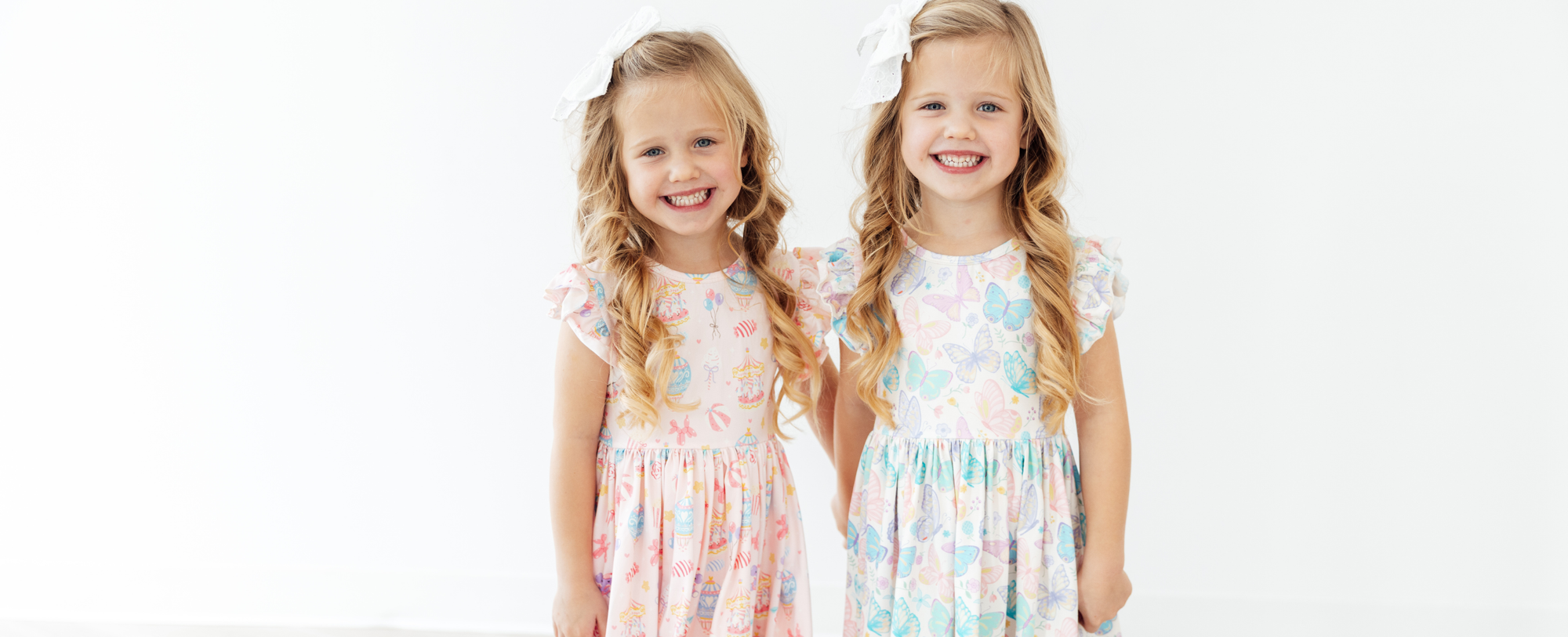 Flutter Sleeve Twirl Dress