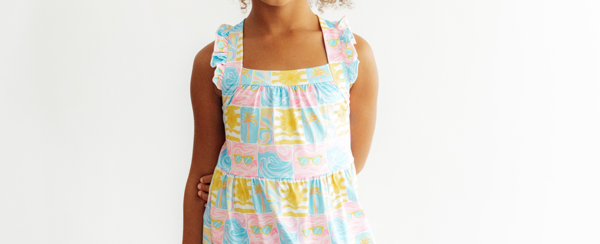 Girls' Ruffle Cross Back Dresses & Rompers