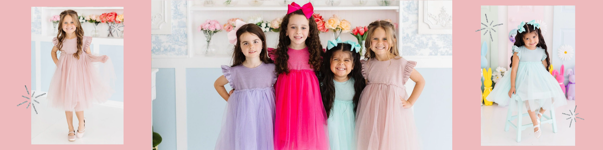Young girl wearing a vibrant red shimmer tutu dress with ruffled sleeves and a layered tulle skirt.