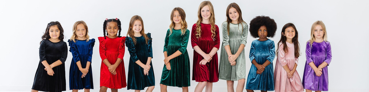 Velvet Twirl Dresses-Mila &amp; Rose ®