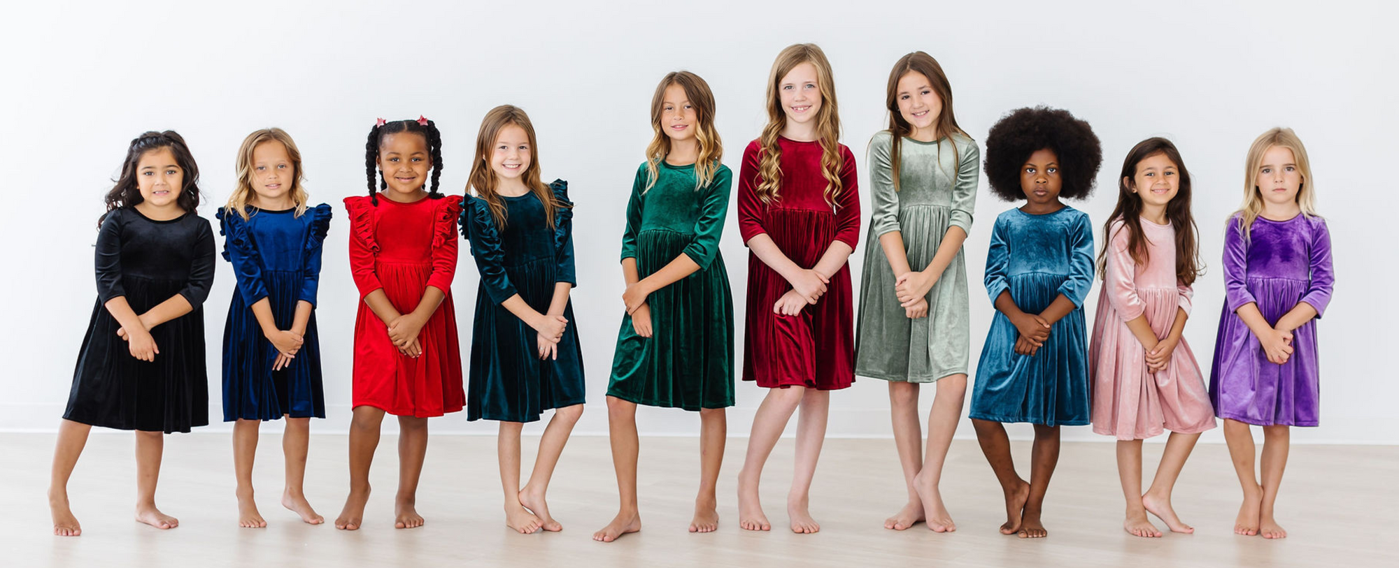 Velvet Twirl Dresses-Mila &amp; Rose ®