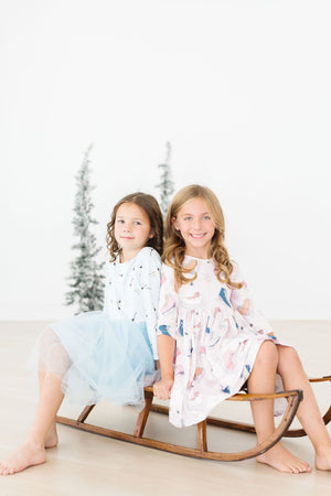 SALE Figure Skate 3/4 Sleeve Twirl Dress-Mila & Rose ®