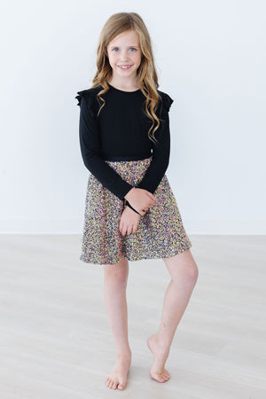 Rainbow Sequin Twirl Skirt-Mila & Rose ®