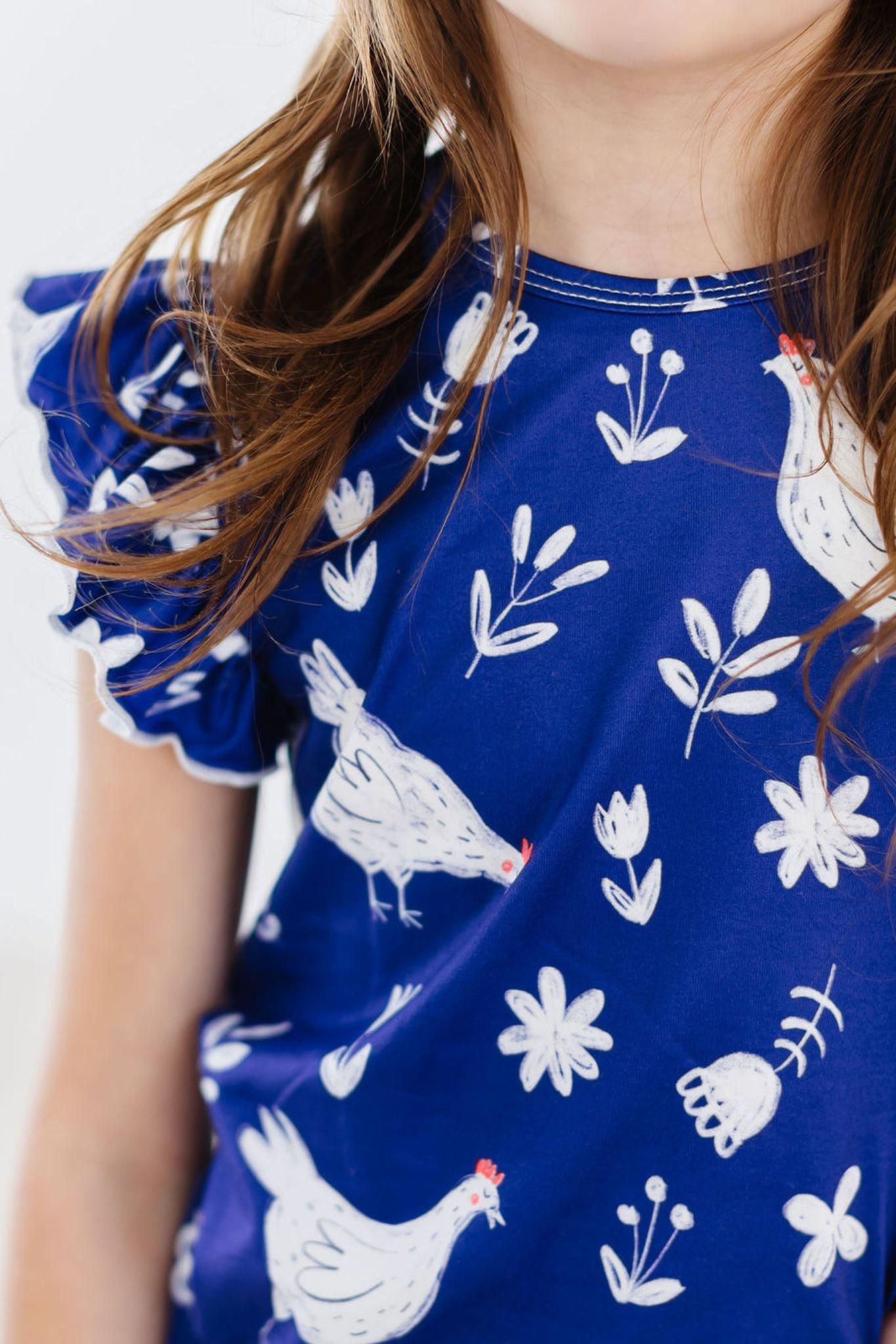 Feathered Friends S/S Ruffle Tee-Mila & Rose ®