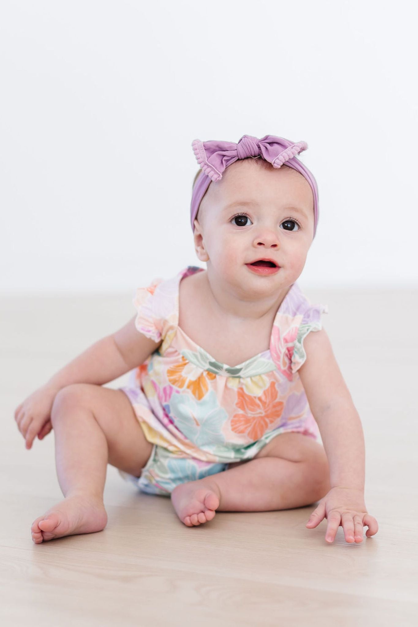 SALE Hibiscus Floral Ruffle Cross Back Romper-Mila & Rose ®