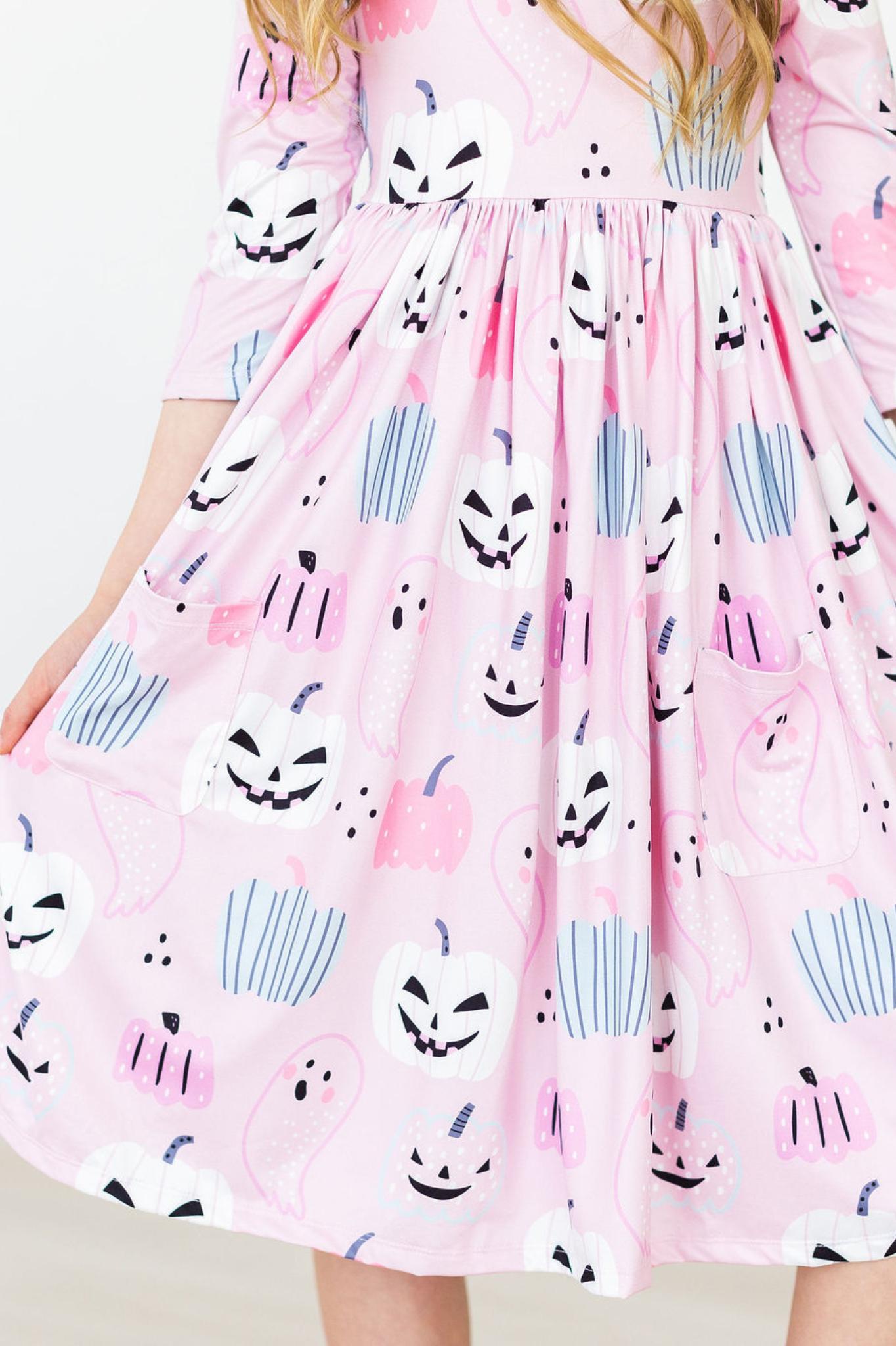 SALE Happy Haunting 3/4 Sleeve Pocket Twirl Dress-Mila & Rose ®