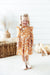 Golden Blooms 3/4 Sleeve Ruffle Twirl Dress-Mila & Rose ®
