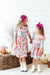 Preppy Pumpkins 3/4 Sleeve Ruffle Twirl Dress-Mila & Rose ®