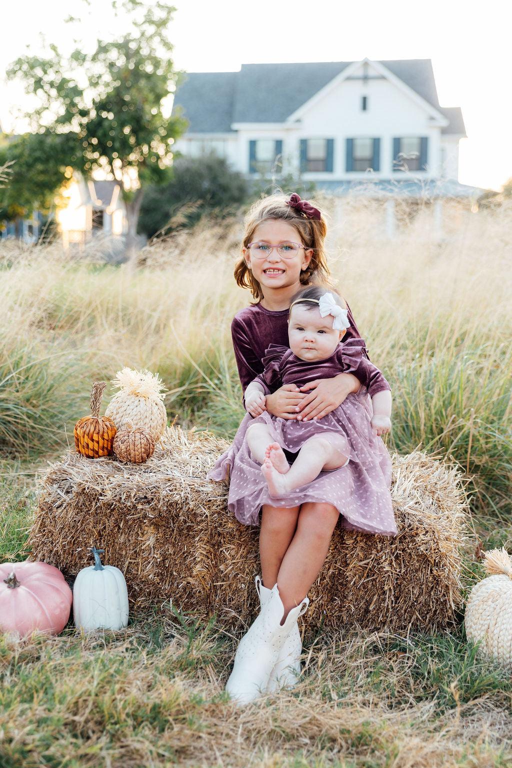 Amethyst Velvet Tutu Dress-Mila & Rose ®