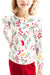 (S) Holly Jolly Christmas L/S Ruffle Tee-Mila & Rose ®