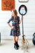 Skeleton Web 3/4 Sleeve Pocket Twirl Dress-Mila & Rose ®