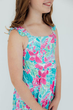 Tropical Punch Ruffle Maxi Dress-Mila & Rose ®