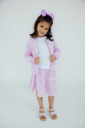 Lilac Velvet Sequin Jacket-Mila & Rose ®