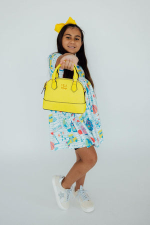 Neon Yellow Glitter Girl's Crossbody Purse-Mila & Rose ®