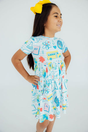 School Rules S/S Pocket Twirl Dress-Mila & Rose ®