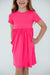 Neon Pink S/S Pocket Twirl Dress-Mila & Rose ®