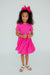 Hot Pink S/S Pocket Twirl Dress-Mila & Rose ®