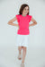 Neon Pink S/S Ruffle Tee-Mila & Rose ®
