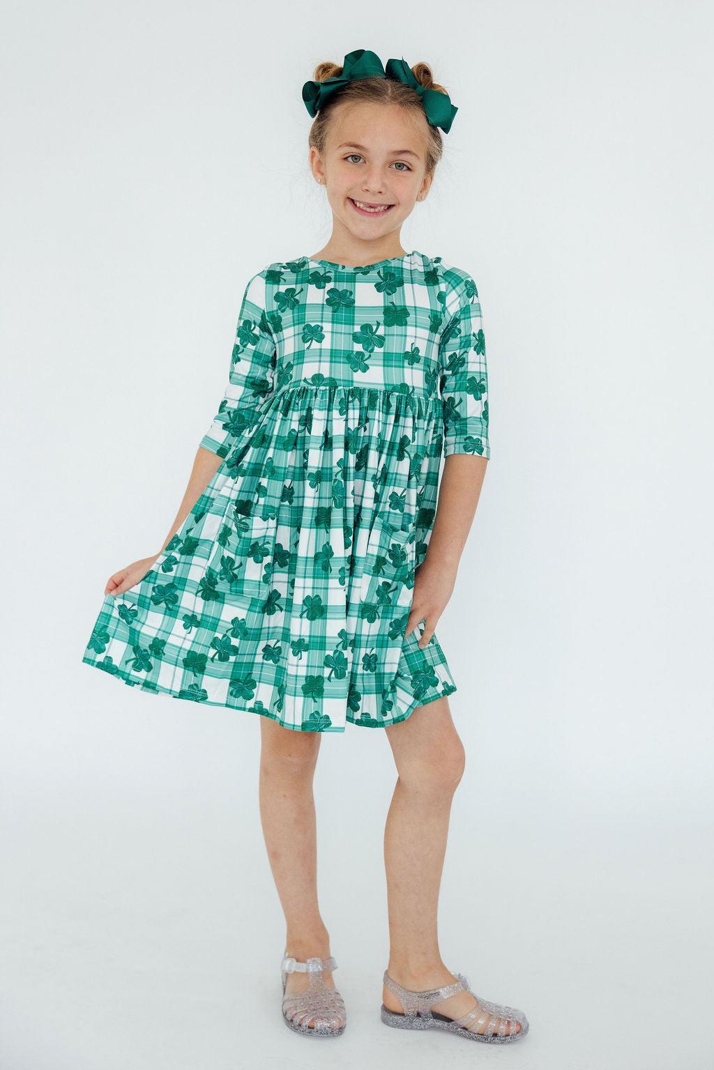 Lucky One Pocket Twirl Dress-Mila & Rose ®