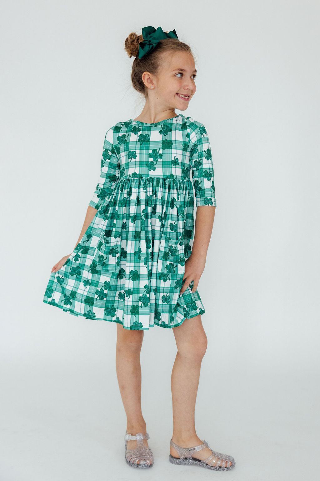 Lucky One Pocket Twirl Dress-Mila & Rose ®