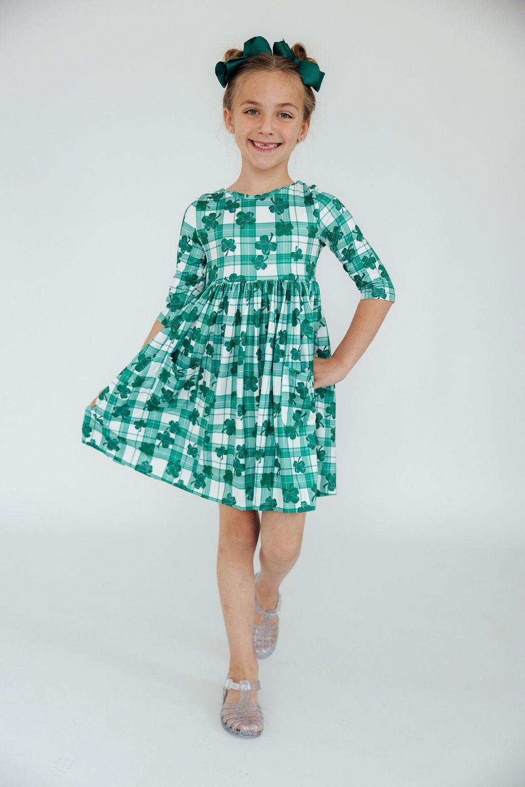 Lucky One Pocket Twirl Dress-Mila & Rose ®