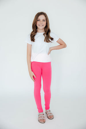 Neon Pink Leggings-Mila & Rose ®