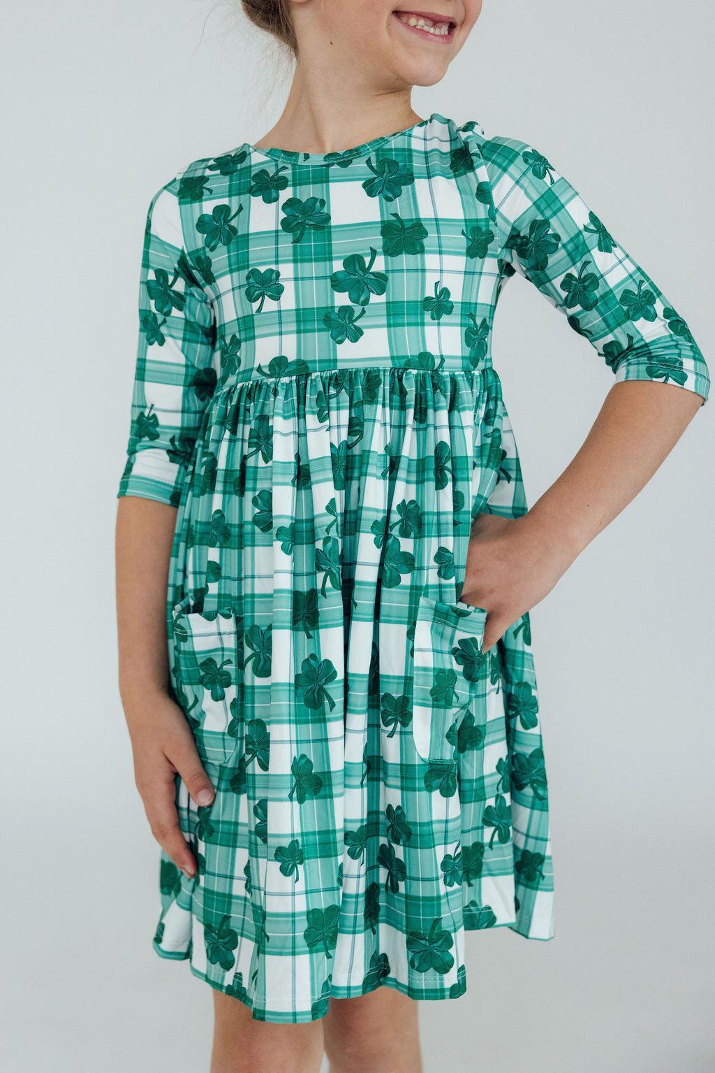 Lucky One Pocket Twirl Dress-Mila & Rose ®