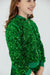Kelly Green Velvet Sequin Jacket-Mila & Rose ®