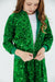 Kelly Green Velvet Sequin Jacket-Mila & Rose ®