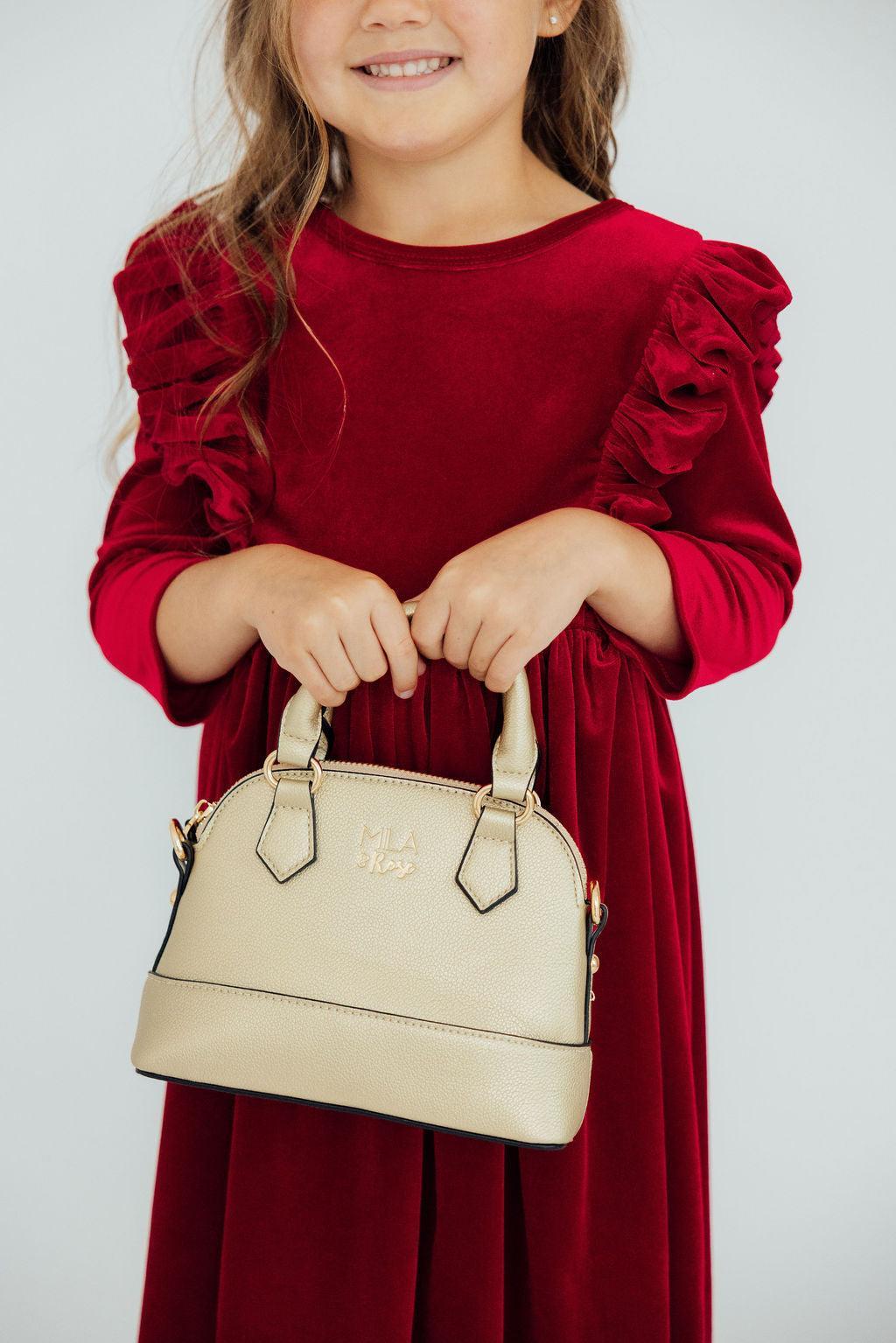 Gold Metallic Girl's Crossbody Purse-Mila & Rose ®