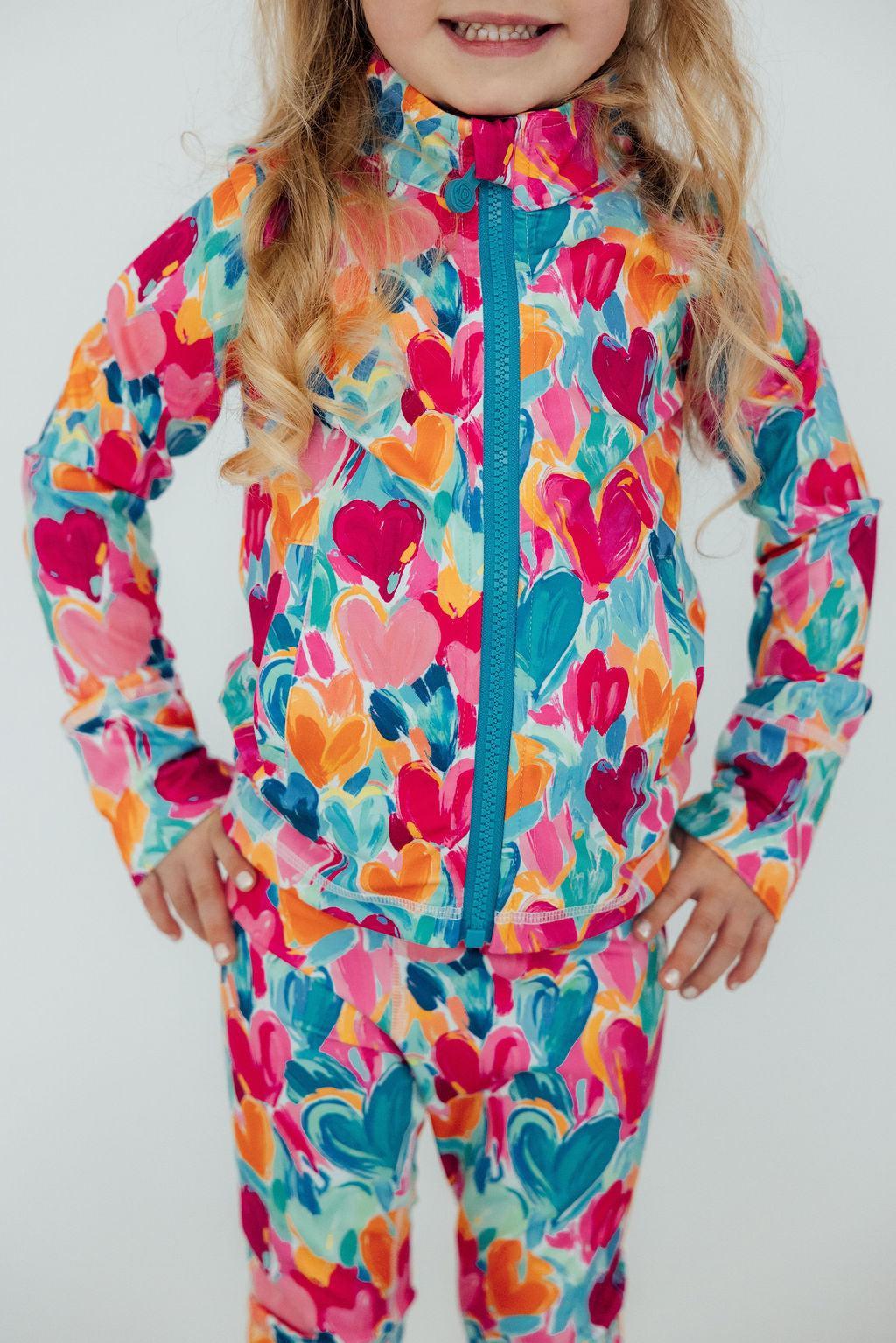 Heart Hustle Full-Zip Ruffle Active Jacket-Mila & Rose ®