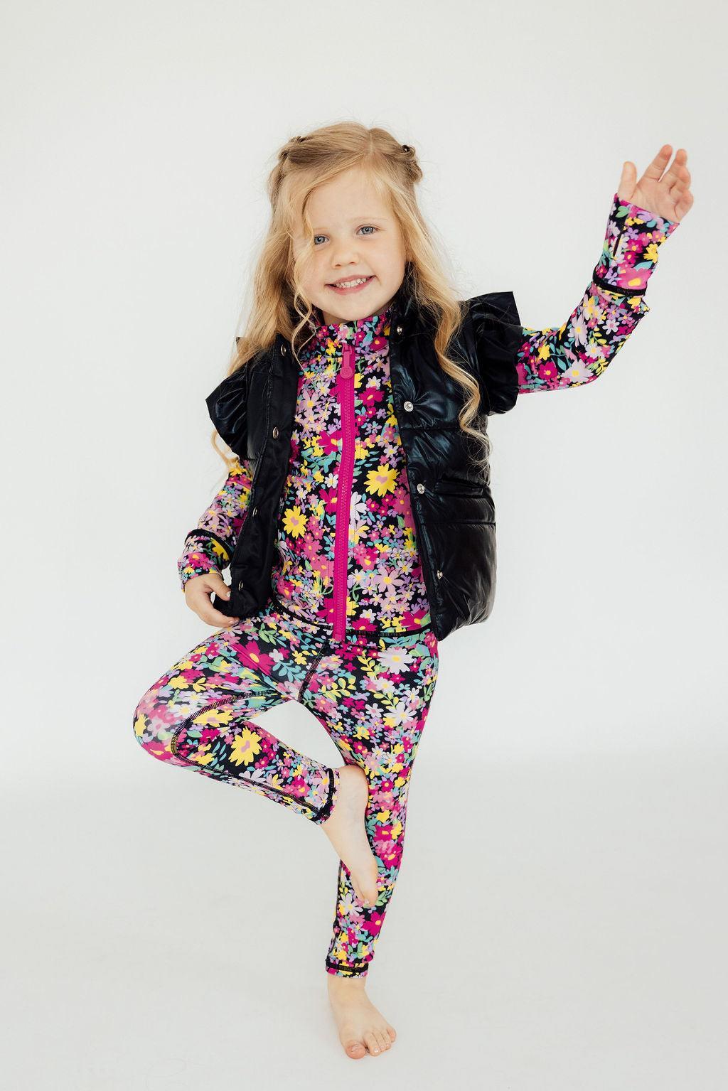Black Checker Puffer Vest-Mila & Rose ®