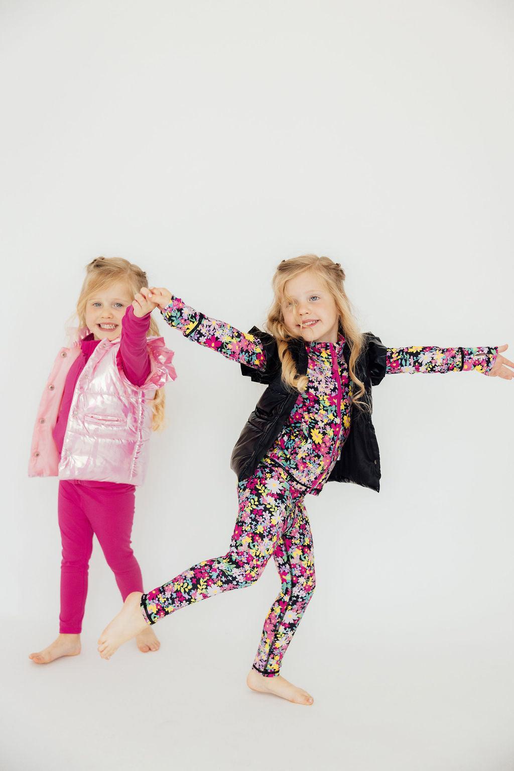 Black Checker Puffer Vest-Mila & Rose ®
