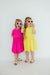 Hot Pink S/S Pocket Twirl Dress-Mila & Rose ®